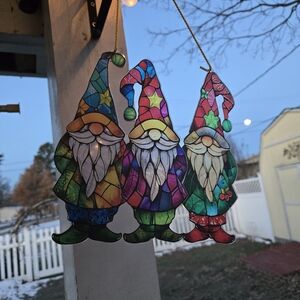 New With Tags Acrylic Gnome Suncatcher.